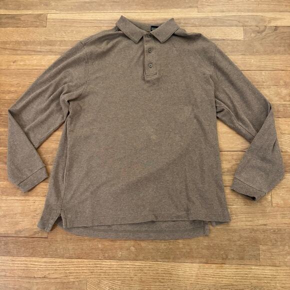 Jos. A. Bank brown three button collared light sweater shirt top size M
 b36 - Picture 1 of 4